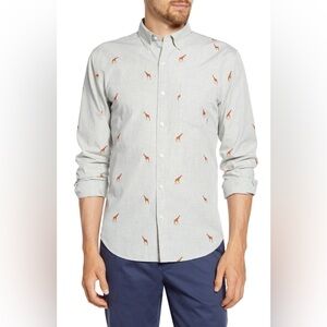 Bonobos “Moody Giraffes” Tailored Fit Button Down Shirt, MSRP $89, S